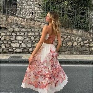 Zimmermann Devi Scallop  Floral Dress NWT size 0